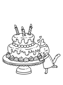 Disegno di compleanno da stampare e colorare 38