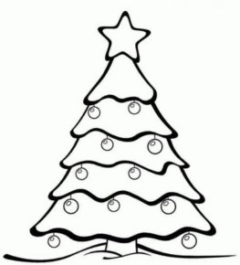 Disegno di albero di Natale da stampare e colorare 203 Disegno di albero di Natale da stampare e colorare 203