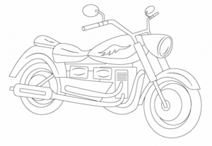 Disegno di moto da stampare e colorare 52