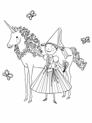 Disegno di unicorno da stampare e colorare 41