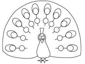 Disegno di pavone da stampare e colorare 7