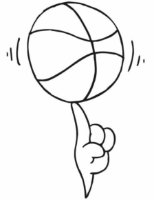 Disegno di basket da stampare e colorare 3