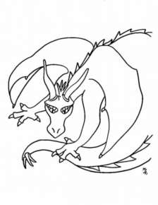 Disegno di dragone da stampare e colorare 62