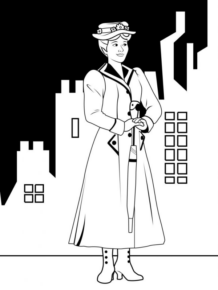 Disegno di Mary Poppins da stampare e colorare 33