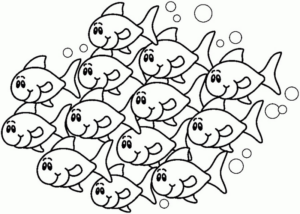 Disegno di pesce da stampare e colorare 216