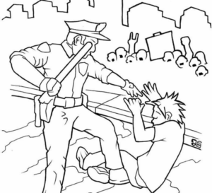 Disegno di poliziotto da stampare e colorare 49