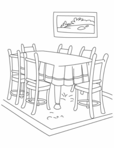 Disegno di arredamento da stampare e colorare 8