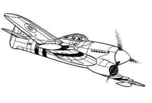 Disegno di aereo militare da stampare e colorare 40