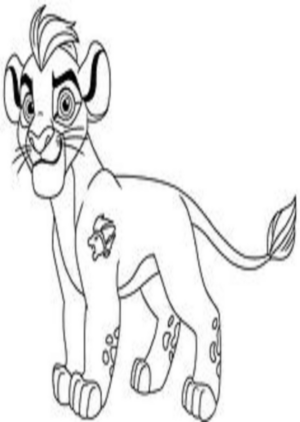 Disegno di Re Leone da stampare e colorare 7