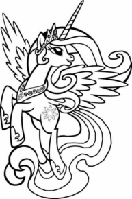 Disegno di unicorno da stampare e colorare 27