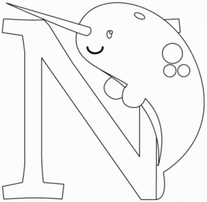 Disegno di lettera dell’alfabeto da stampare e colorare 242
