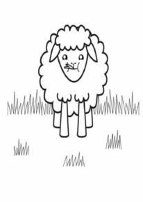 Disegno di pecora da stampare e colorare 82