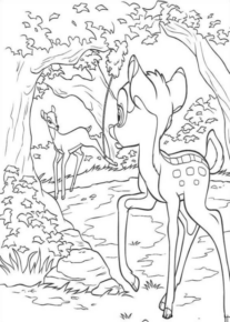 Disegno di Bambi da stampare e colorare 26
