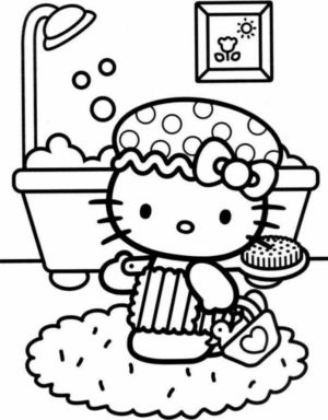 Disegno di Hello Kitty da stampare e colorare 204