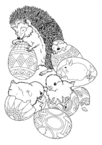 Disegno di uovo di Pasqua da stampare e colorare 144