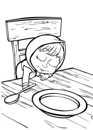 Disegno di Masha e Orso da stampare e colorare 56