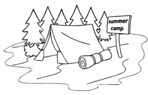 Disegno di campeggio da stampare e colorare 7