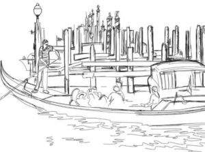 Disegno di monumento famoso da stampare e colorare 69