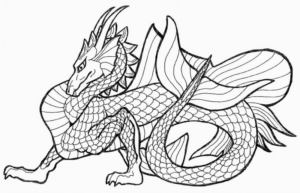 Disegno di dragone da stampare e colorare 32