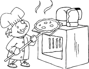 Disegno di pizza da stampare e colorare 9