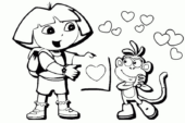 Disegni di Dora l’Esploratrice da colorare
