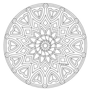 Disegno di mandala da stampare e colorare 1052