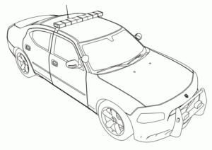 Disegno di auto della polizia da stampare e colorare 7 Disegno di auto della polizia da stampare e colorare 7