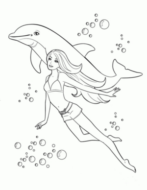 Disegno di delfino da stampare e colorare 23