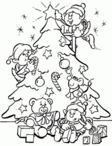 Disegno di albero di Natale da stampare e colorare 224