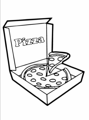 Disegno di pizza da stampare e colorare 20