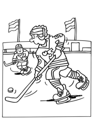 Disegno di hockey da stampare e colorare 37