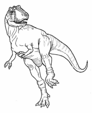 Disegno di Tirannosauro da stampare e colorare 107