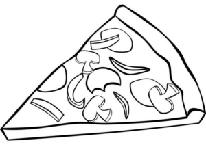 Disegno di pizza da stampare e colorare