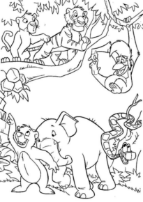 Disegno di Il libro della giungla da stampare e colorare 4