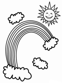 Disegno di arcobaleno da stampare e colorare 63