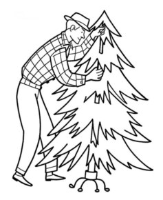 Disegno di albero di Natale da stampare e colorare 204 Disegno di albero di Natale da stampare e colorare 204