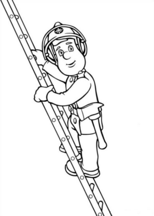 Disegno di pompiere da stampare e colorare 34