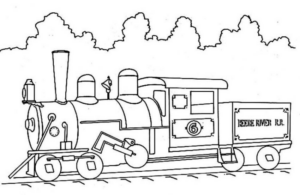 Disegno di treno da stampare e colorare 33
