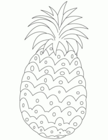 Disegno di ananas da stampare e colorare 18
