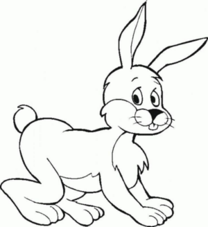 Disegno di coniglio da stampare e colorare 42