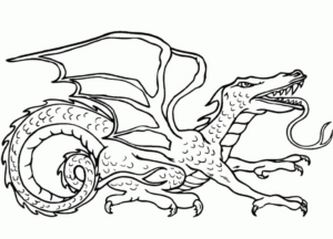 Disegno di dragone da stampare e colorare 233