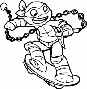 Disegno di Tartarughe Ninja da stampare e colorare 22