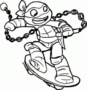 Disegno di Tartarughe Ninja da stampare e colorare 22