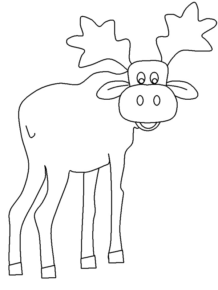 Disegno di alce da stampare e colorare 4