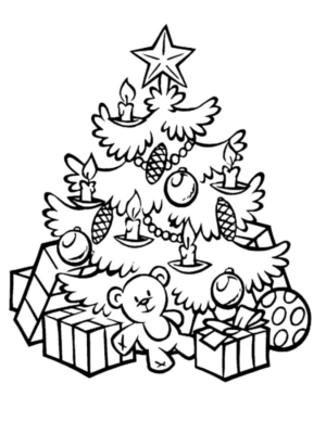Disegno di albero di Natale da stampare e colorare 145 Disegno di albero di Natale da stampare e colorare 145