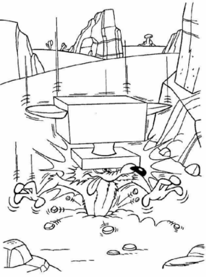 Disegno di Willy il coyote da stampare e colorare 20