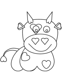 Disegno di mucca da stampare e colorare 59