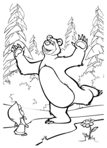 Disegno di Masha e Orso da stampare e colorare 119