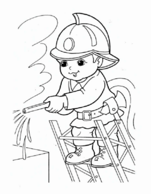 Disegno di pompiere da stampare e colorare 47