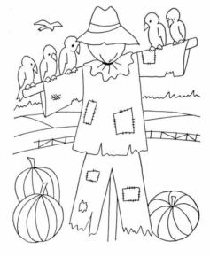 Disegno di spaventapasseri da stampare e colorare 25